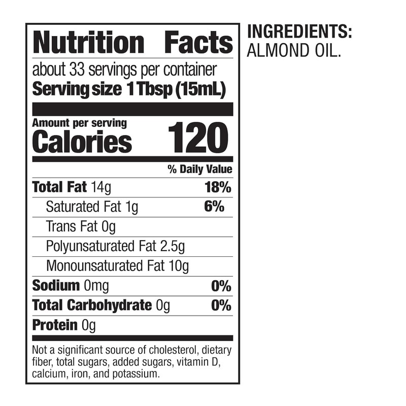 BetterBody Foods Refined Cooking Oil, Almond Oil, 16.9 Fl Oz