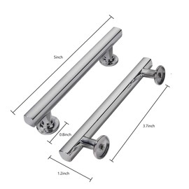 khtumeware 10 Pack 3-3/4 Inch(96mm) Brushed Satin Nickel Cabinet Pulls Kitchen Solid Heavy Duty Cabinet Pulls Kitchen Cabinet Hardware for Cupboard Drawer Handles Dresser Pulls