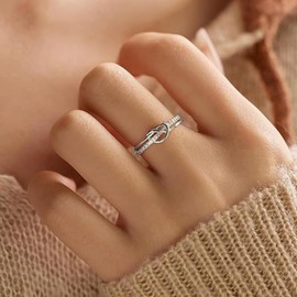 Harry and Henry To My Granddaughter Knot Ring from Grandma Stackable Statement Meaningful Fashion Jewelry Gift