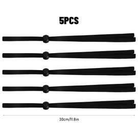 Dekono Pack of 5 Sports Glasses Strap, Non-Slip Glass Cord, Unisex Glasses Holder, Adjustable Sports Glasses Strap with Buckle, Non-Slip Glasses Cord for Sports and Outdoor Activities (Black), black