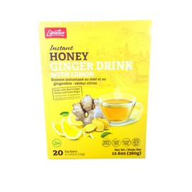 Lipatea Instant Honey Ginger Drink With Lemon By Lipatea 20x Sachets (18g x 20) Net Wt