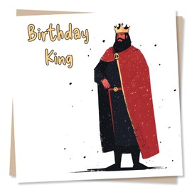 Happy Birthday to a King - Birthday King - For Husband, Partner, Boyfriend, Son, Grandson - Regal Special Card