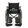 Migeek Wheelchair 16 inch Seat, Wheelchair Replacement Seat, Nylon Seat