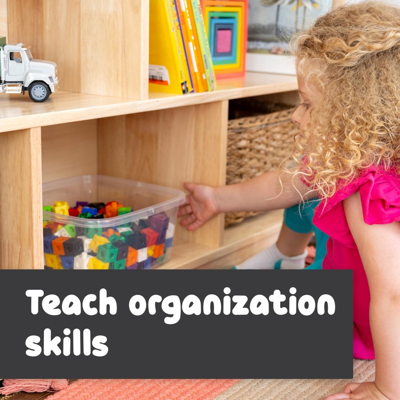 SPARK & WOW 5-Compartment Solid Wood Storage Cabinet - Toy