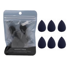 Xinjincang 6Pcs Black Mini Makeup Sponge, Blenders and Sponges Small Beauty Sponge Blender Set for Foundation, Powder, Concealer Highlight,and Eye Shadow
