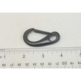 US STAINLESS Black Stainless Steel 316 Spring Gate Snap Hook Clip 2" Marine Grade Lobster Claw