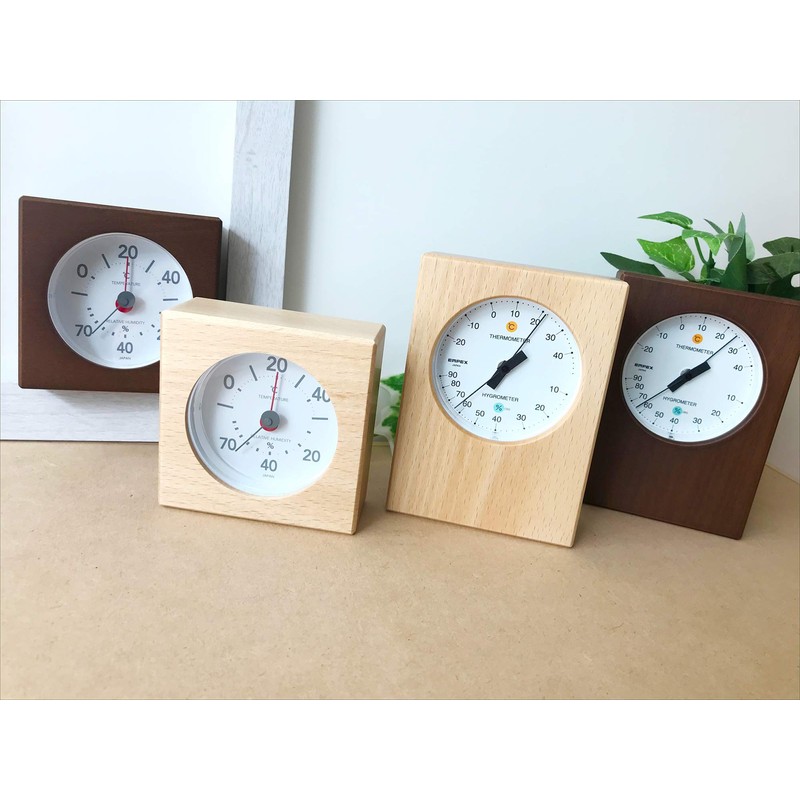 KATOMOKU Thermometer/Hygrometer km-101BR Brown