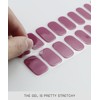 JMEOWIO Gel Nail Stickers Purple Red Semi Cured Gel Nail