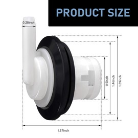 Polcatay 1 PC Car Fuel Tank Vent Plug, Durable Fuel Tank Vent Valve with Grommet Kit, Vent Hole Plug W-004, Compatible with Ford 1980-1996 F150 F250, 1980-1997 F350 (Black & White)