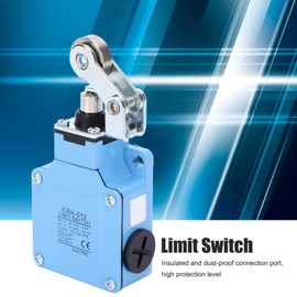 Watris Veiyi 250V AC/6A Limit Switch, 220V DC/0.3A Door Contact Switch, Momentary Limit Switch Roller Lever, with Adjustable Rotary Lever Arm