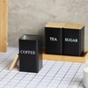 Tuzsocr 3 Pack Tea Sugar Coffee Canister Set with Bamboo