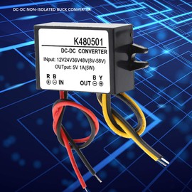 DC-DC 12V/24V/36V/48V to 5V 1A Car Power Converter Buck Voltage Regulator Power Supply Module