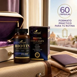 Biotina Winyel Complejo B Colágeno Queratina 60 Cápsulas