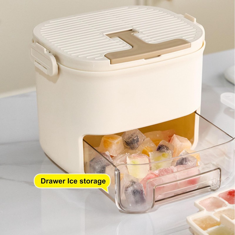 Ice Cube Tray with Lid and Ice Storage Bin, 52