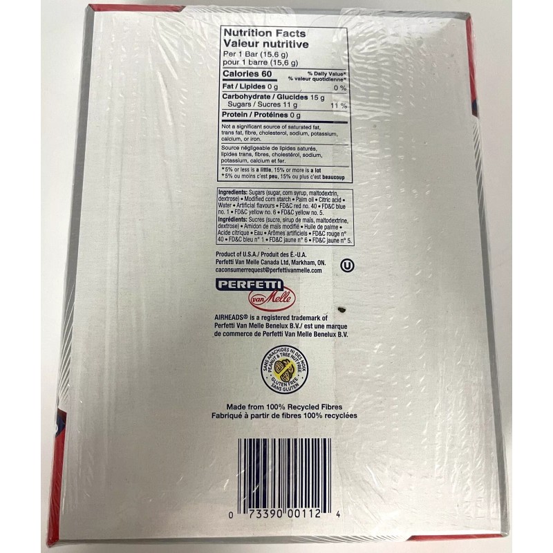 Airheads White Mystery Box 36 Bars Candy Bulk Candies Taffy