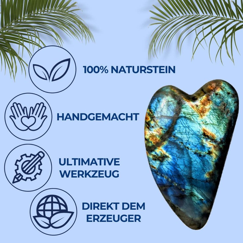 EUSICE - Gua Sha Labradorite Natural Stone Eye and Face