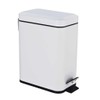 PEDAL BIN BATHROOM 5L SLIM RECTANGULAR REMOVABLE BUCKET WASTE DUST