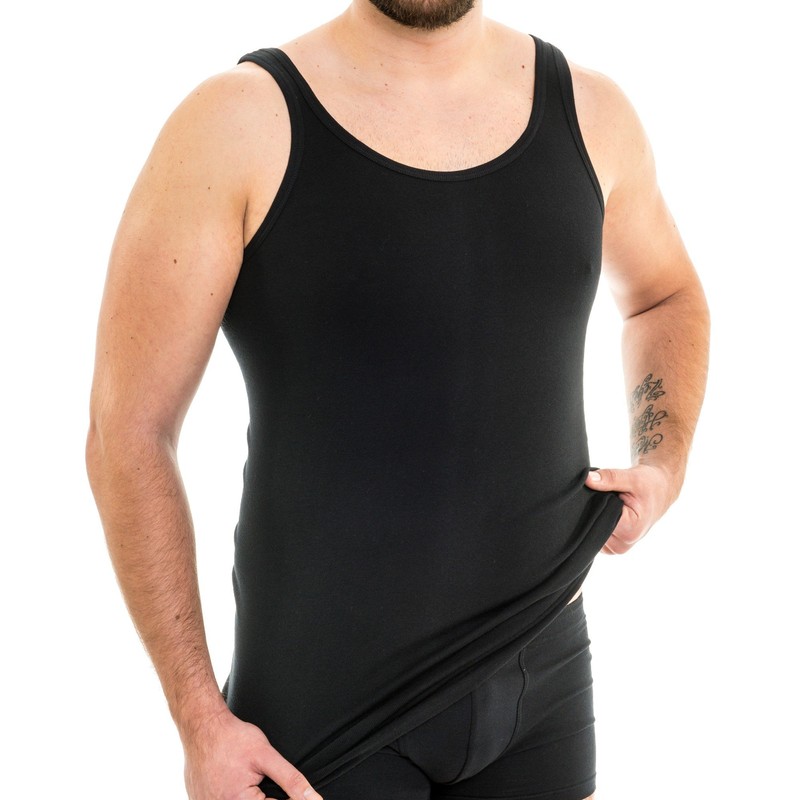 HERMKO 3007 Pack of 3 Extra Long Men's Vest (+10