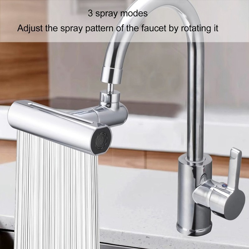 Waterfall Universal Faucet Extender Copper and ABS Anti Splashing Bathroom