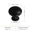 Probrico 5 Pack Cabinet Round Knobs in Black Finish,Kitchen Cabinet