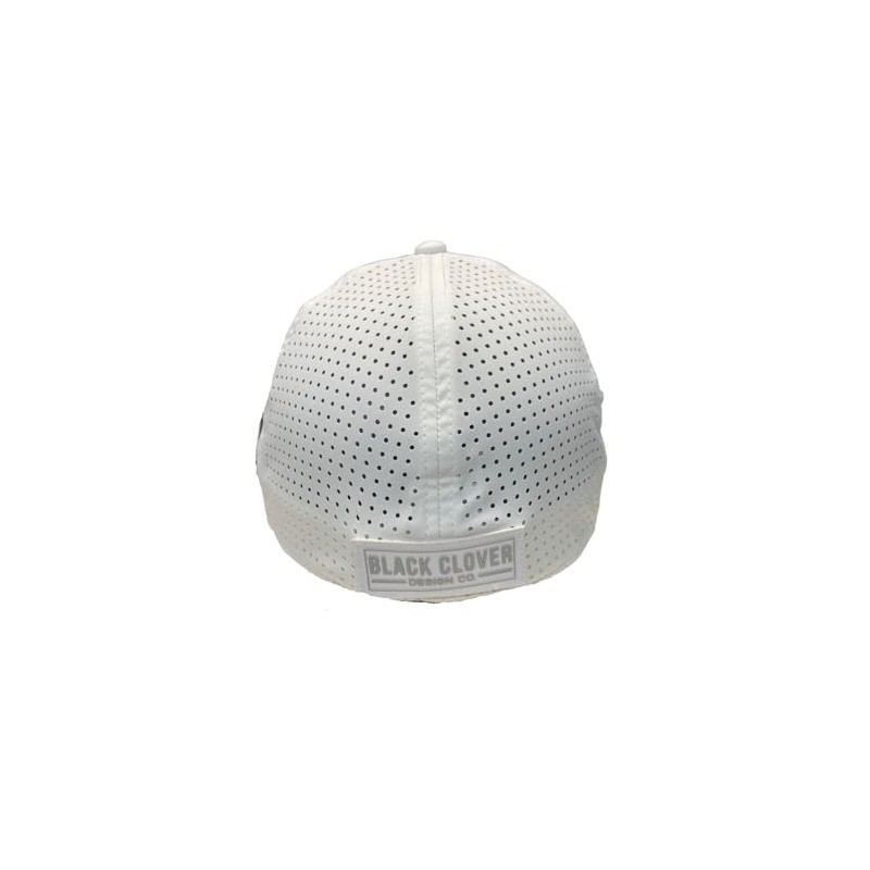 Black Clover Standard Perf 14 Hat, White Perforated Hat/3D Silver