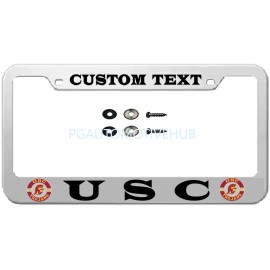 Unbranded License Plate Frame Chrome Stainless Steel Vinyl for USC 1 CUSTOM