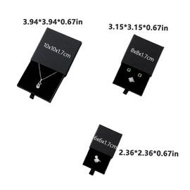 Nazeauf Jewellery Gift Box - 3pcs Cardboard Jewellery Boxes - Small Bracelet Box with Foam Inserts,earrings Display(6 * 6+8 * 8+10 * 10cm)