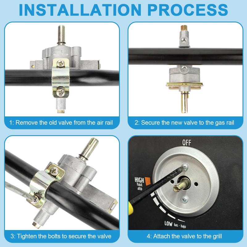 BBQration Griddle Burner Valve for Blackstone 22 Inch 1666 1813