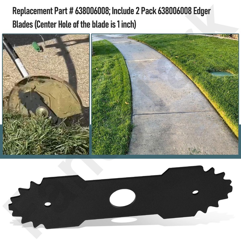 HandyTek 2 Pack 638006008 Heavy Duty 9 inch Edger Blade/w