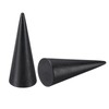 PATIKIL Wood Cone Ring Holder, 2Pcs Wooden Finger Jewelry Ring