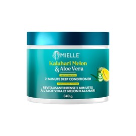 Mielle Kalahari Melon & Aloe 2-Minute Intensive Conditioner, 340 g | Deep Hydration Treatment, Vegan, Sulphate-Free, Frizz Control, Strengthens Curly & Coily Hair, Suitable For Regular Hair Care