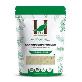 H&C Shankhpushpi Powder (Convolvulus pluricaulis) 227g / 0.5 Lb | for Memory and Concentration