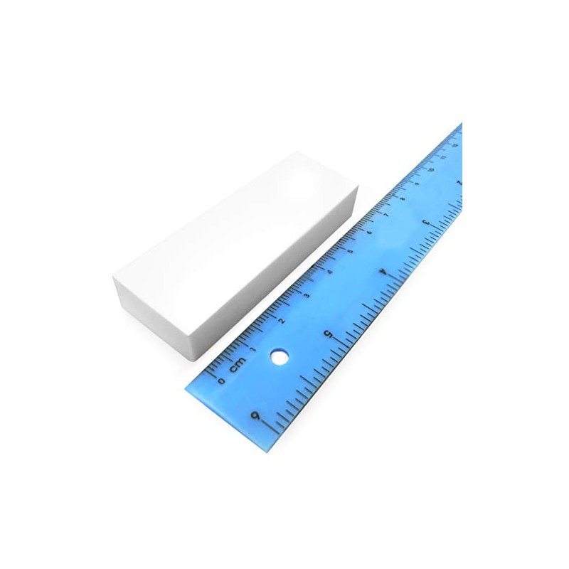 Hi-Polymer Large Plastic Rubbers Erasers - White - Pack of