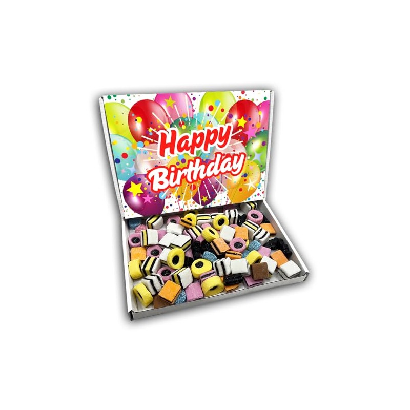 Liquorice Allsorts Gift Box Hamper Birthday Present (BIRTHDAY MULTI COLOURED)