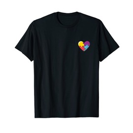autism awarness puzzle piece heart colorful design autism T-Shirt