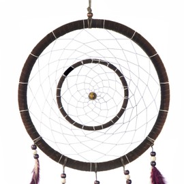 Dream Catcher for Good Dreams with Beads and Real Feathers, Diameter 9 cm, 11 cm, 14 cm, 16 cm, 17 cm and 28 cm.