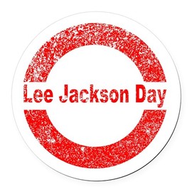 CafePress Lee Jackson Day 5.5" Round Car Magnet Magnetic Bumper Display