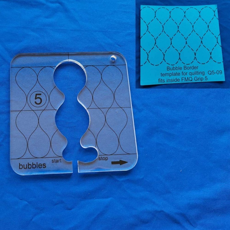 YICBOR Bubble Border Template for Quilting Fits Inside FMQ Grip