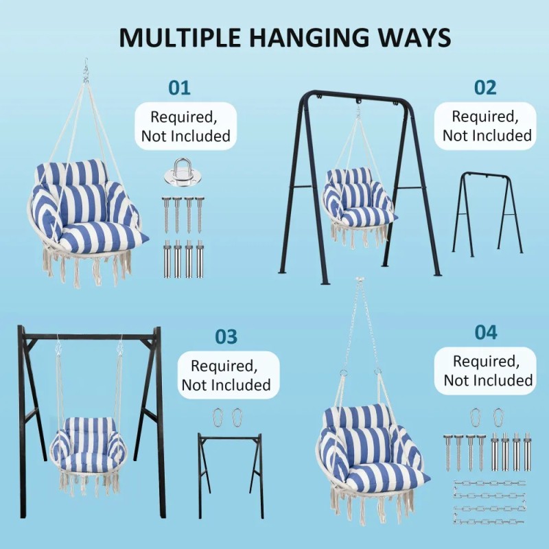 Patio Swing Chair 31.5" W X 23.6" D X 15.7"