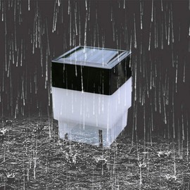 FTCIY Solar LED 2In x 2In(5cm x 5cm) Fence Post Cap for Wrought Iron and Aluminum or Garden, Solar Fence Lights - 8 Pack (White Light)