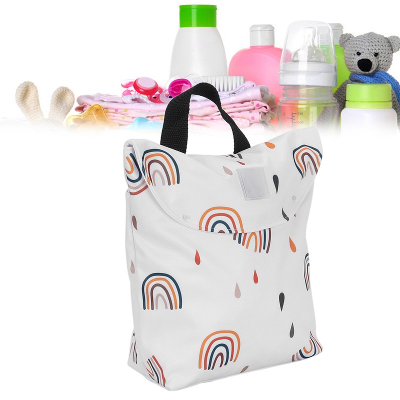 Baby Cloth Diaper Bag Waterproof DoubleLayer Pocket Fashionable Baby Outing