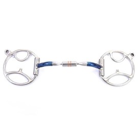 Cavalon Western D-Ring w/Hooks Sweet Iron Barrel Snaffle Bit (5.5")
