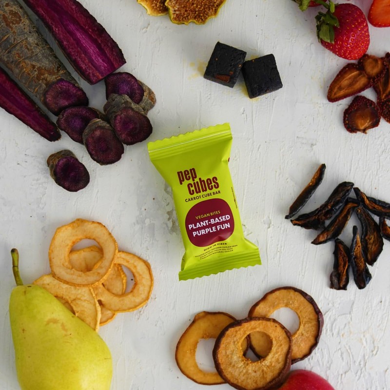 PEPCUBES, Purple Carrot, Carrot Based Snacks, Real Dried Fruits Snacks,