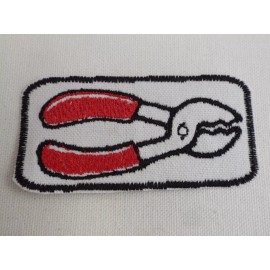 Handmade Pliers Tool Embroidered Iron-on Patch