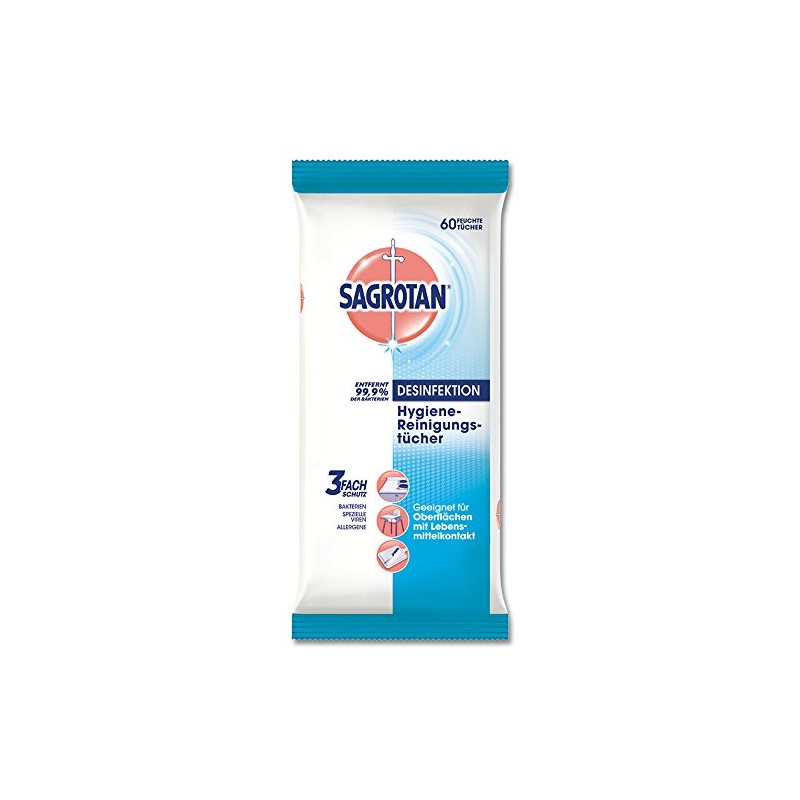 Sagrotan Hygiene Cleaning Cloths (Pack of 60)