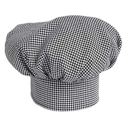 Uncommon Threads Unisex Twill Chef Hat, Houndstooth, One Size