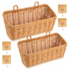2 Pcs Woven Hanging Wall Baskets for Storage Boho Style