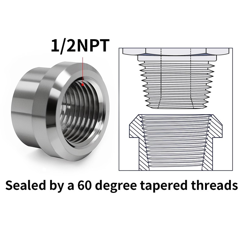 CNRAQR Aluminum 1/2" NPT Female Weld on Bung Weldable Fitting