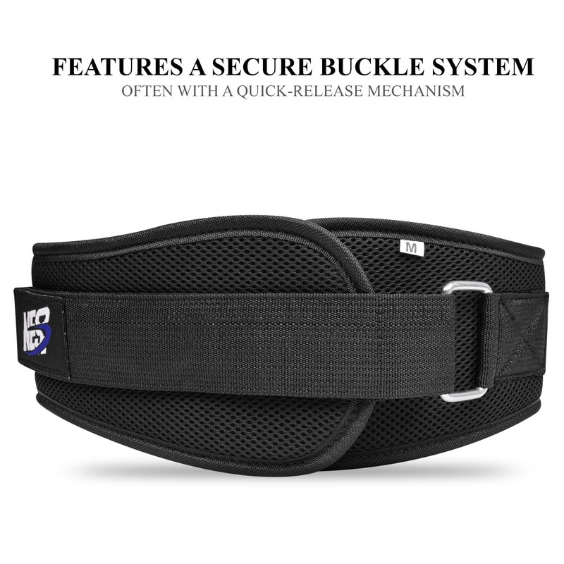 Meida Fitness Weightlifting Back Support for Men and Women, Black