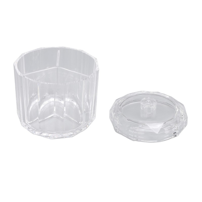 Cotton Swab Holder with Lid Clear Dust Proof Waterproof 3
